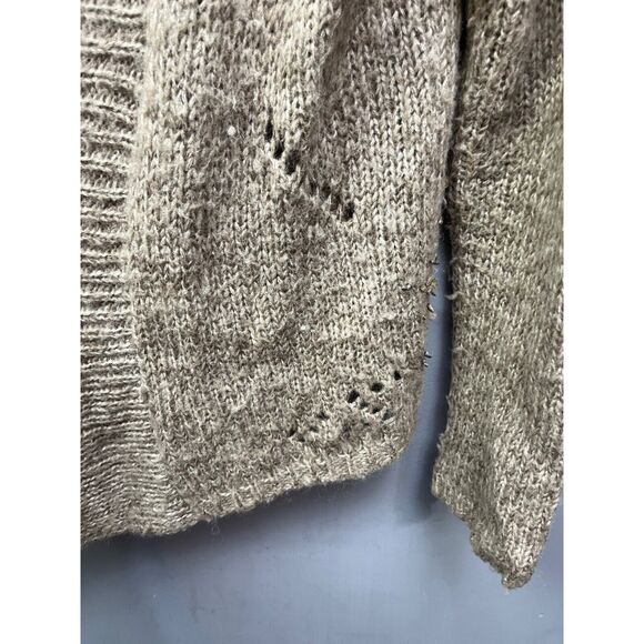Fenn Wright Manson Sweater Womens size Large tan wool blend open front cardigan - Picture 4 of 4